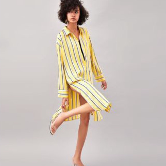 Zara Long Tunic Shirt Dress Size Medium